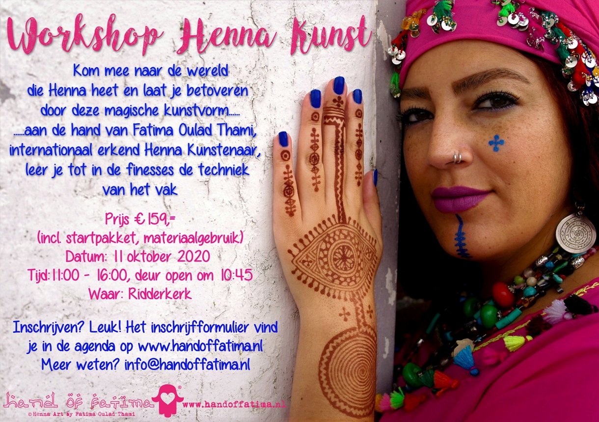 workshop henna kunst hand of fatima rotterdam